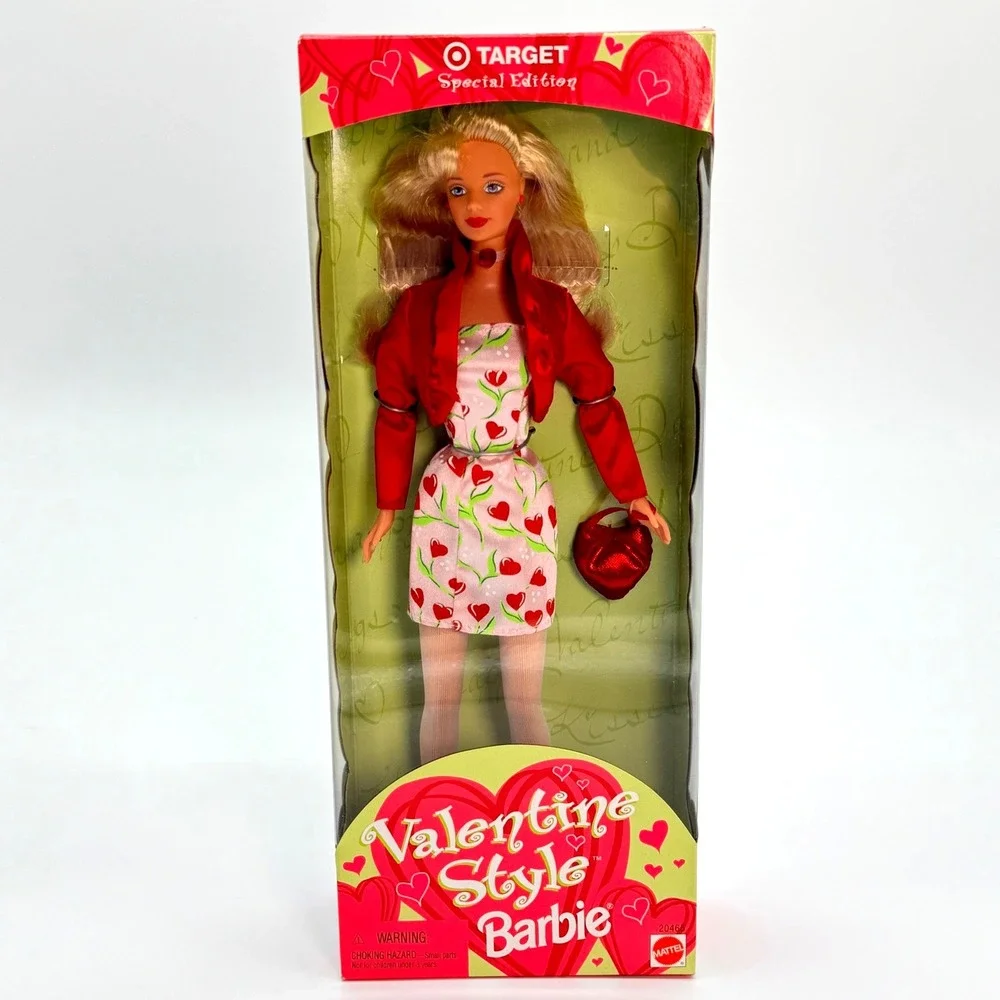 Mattel Valentine Style Barbie Doll 1998 Target Special Edition Red Heart 20465